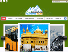 Tablet Screenshot of adventure-pilgrimage-india-tours.com